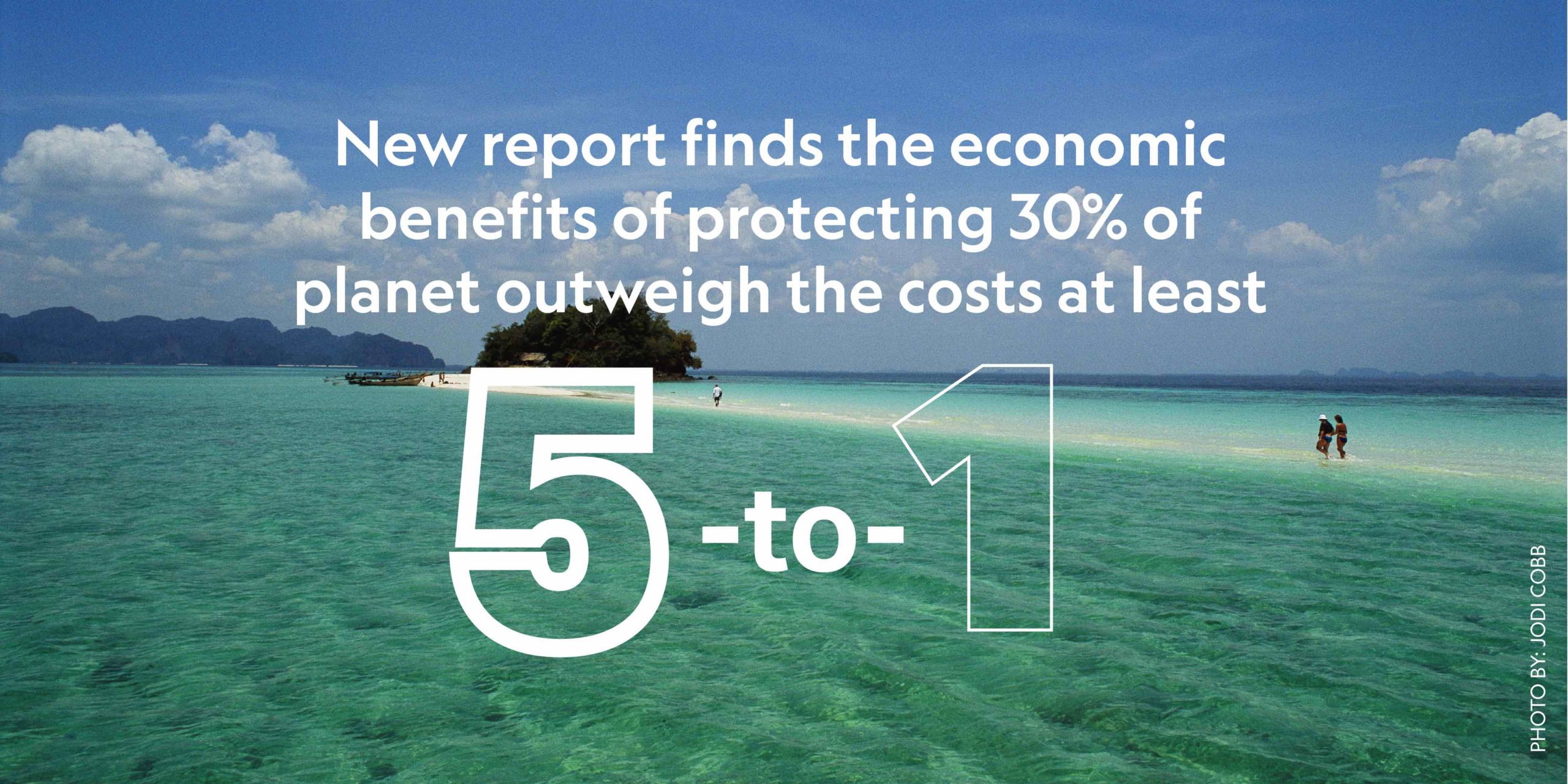 Economic benefits of protecting 30% of planet’s land and ocean outweigh the costs at Least 5-to-1